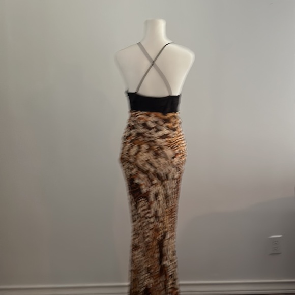 Leopard print mesh hanging from a gorgeous lace top. Form fitting on top. - Picture 2 of 8